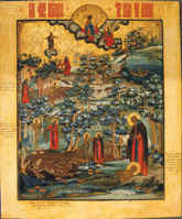 Св. Мария Египетская со сценами жития Начало XIX века. Палех